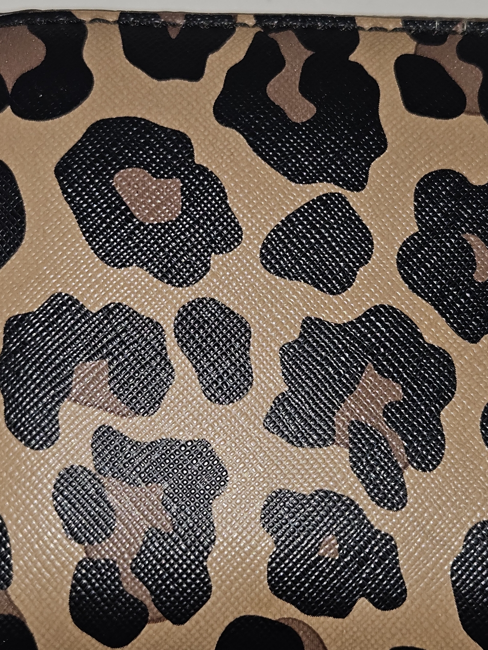 Michael Kors Leopard Zip Wallet in Tan and Black - Picture 7 of 15